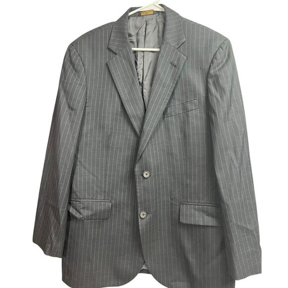 Brooks Brothers 346 Men's Blazer 41R Wool Gray Striped Madison Fit - Picture 1 of 14